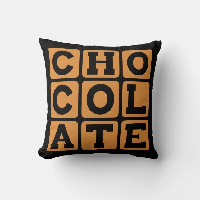 Cojín Decorativo Chocolate, Postre Dulce (Anverso)