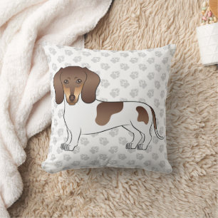 Cojín Decorativo Chocolate y patas de pelo corto Dachshund y patas