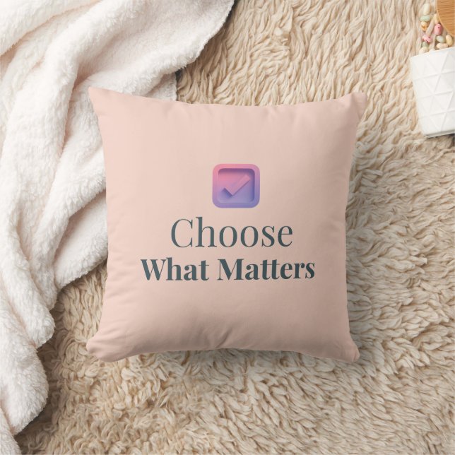 Cojín Decorativo Choose What Matters Minimal Throw Pillow (Manta)