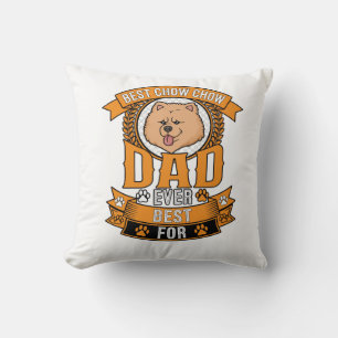 Cojín Decorativo Chow Dad Perro Siempre Corona Huellas De Patas
