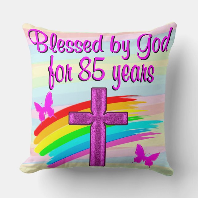 COJÍN DECORATIVO CHRISTIAN 85º CUMPLEAÑOS BLESSINGS PILLOW (Anverso)