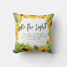Cojín Decorativo Christian Be the Light Sunflower