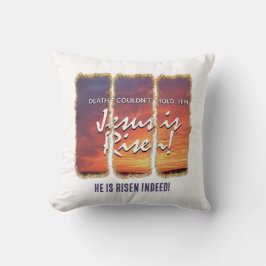 Cojín Decorativo Christian Easter JESUS IS RISEN Custom Glitter
