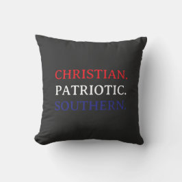 Cojín Decorativo Christian. Patriotic. Southern.