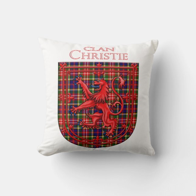 Cojín Decorativo Christie Tartan Scottish Plaid Lion Rampant (Anverso)