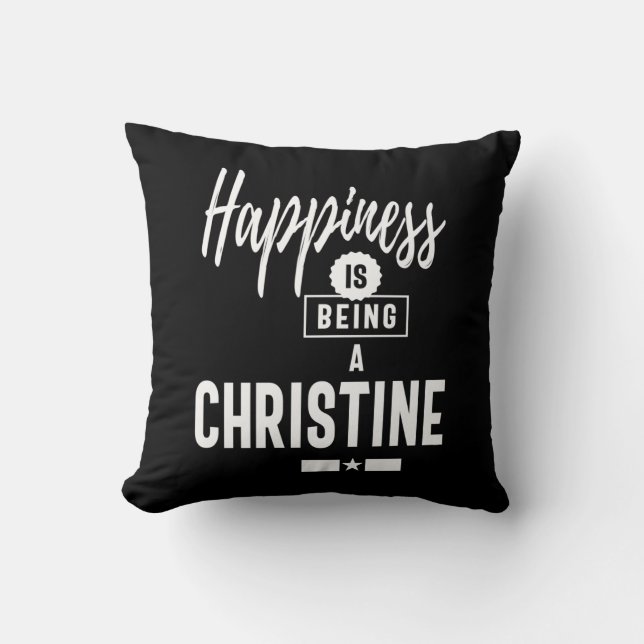 Cojín Decorativo Christine Nombre personalizado Regalo de cumpleaño (Anverso)