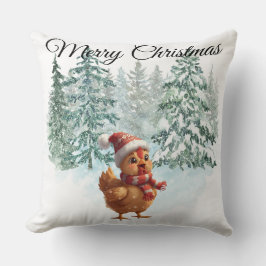 Cojín Decorativo Christmas Chicken Throw Pillow