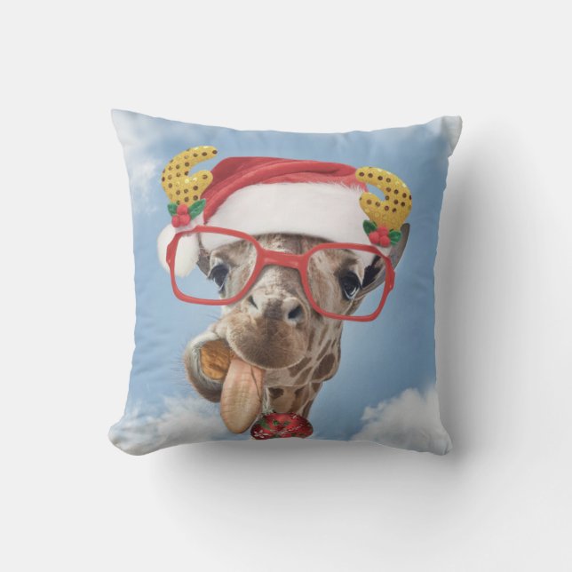 Cojín Decorativo Christmas giraffe (Anverso)