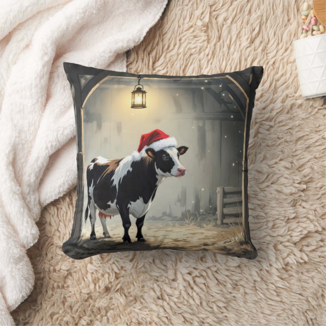 Cojín Decorativo Christmas Hereford Cow In Barn Doorway (Manta)