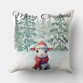 Cojín Decorativo Christmas Lamb Throw Pillow