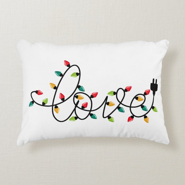 Cojín Decorativo Christmas Lights Love (Anverso)