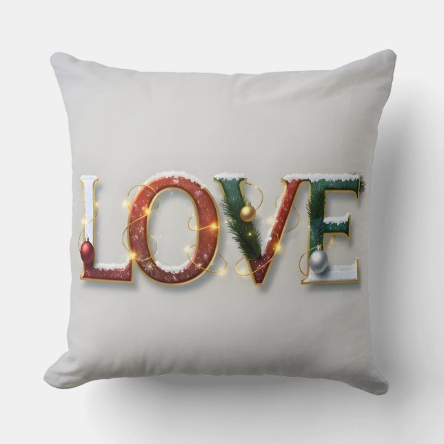 Cojín Decorativo Christmas LOVE Festive Decorative Pillow (Anverso)