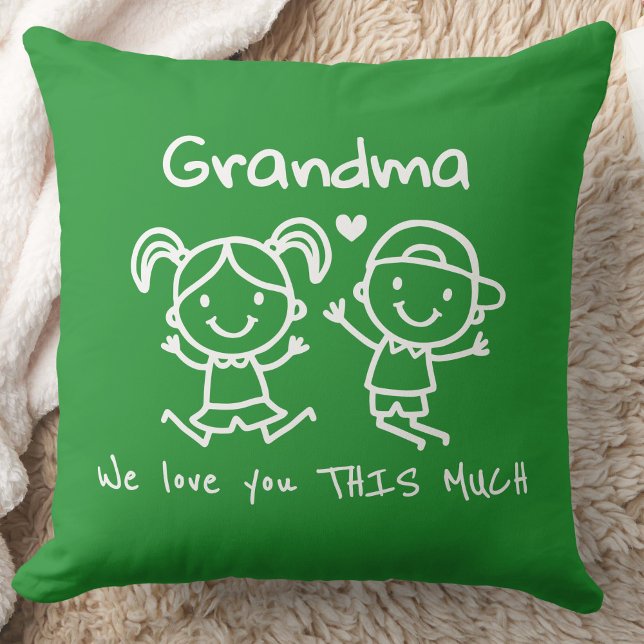 Cojín Decorativo Christmas Love You Grandma Fun Graphic Gift (Subido por el creador)