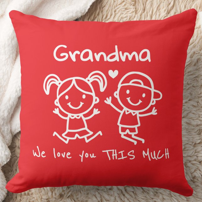 Cojín Decorativo Christmas Love You Grandma Fun Graphic Gift (Subido por el creador)