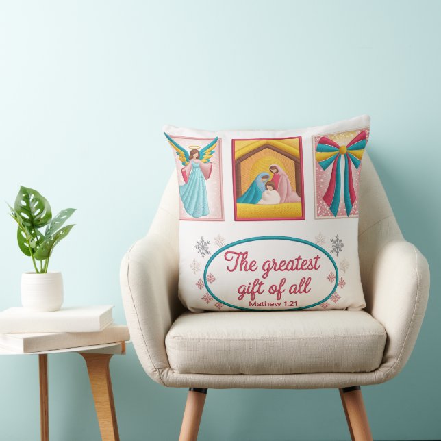 Cojín Decorativo Christmas Machine Embroidery Design – Angel,  (Silla)