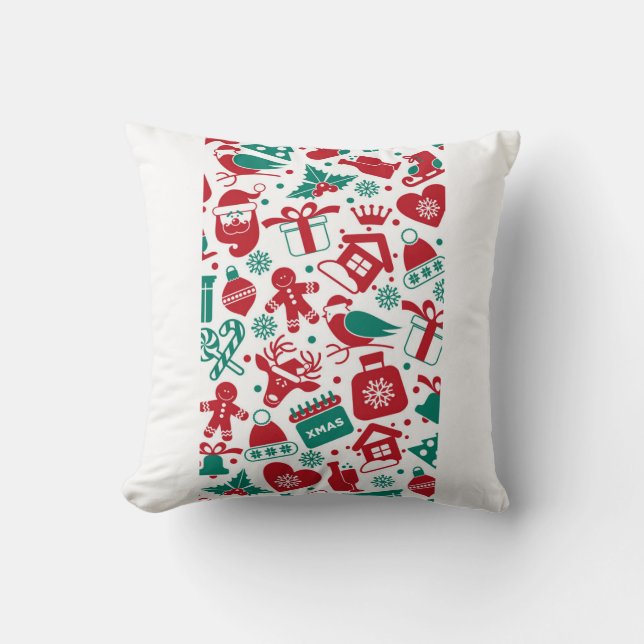 Cojín Decorativo Christmas pillow – Festive Holiday Print Design (Anverso)