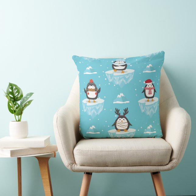 Cojín Decorativo Christmas Pillow with Iceberg Pattern (Silla)