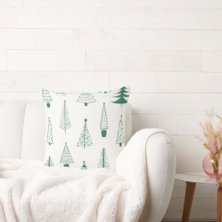 Cojín Decorativo Christmas Pillow with Stylized Trees