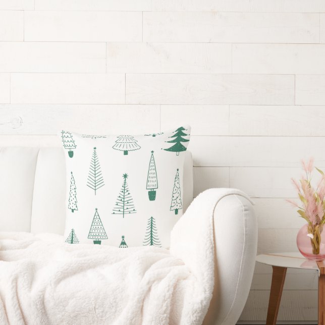 Cojín Decorativo Christmas Pillow with Stylized Trees (Sofá)
