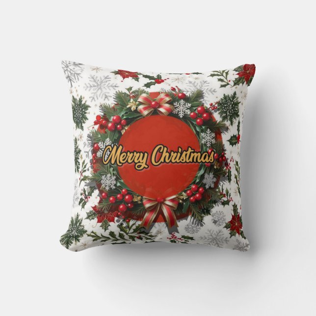 Cojín Decorativo Christmas pillows with snowflakes (Anverso)