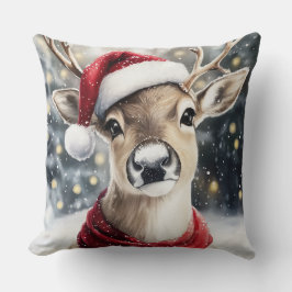 Cojín Decorativo Christmas Reindeer Throw Pillow