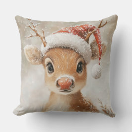 Cojín Decorativo Christmas Reindeer Throw Pillow