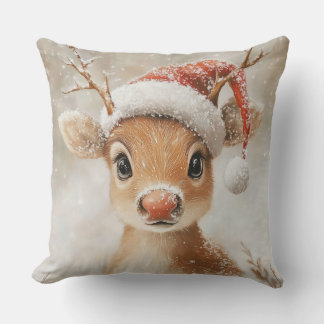Cojín Decorativo Christmas Reindeer Throw Pillow