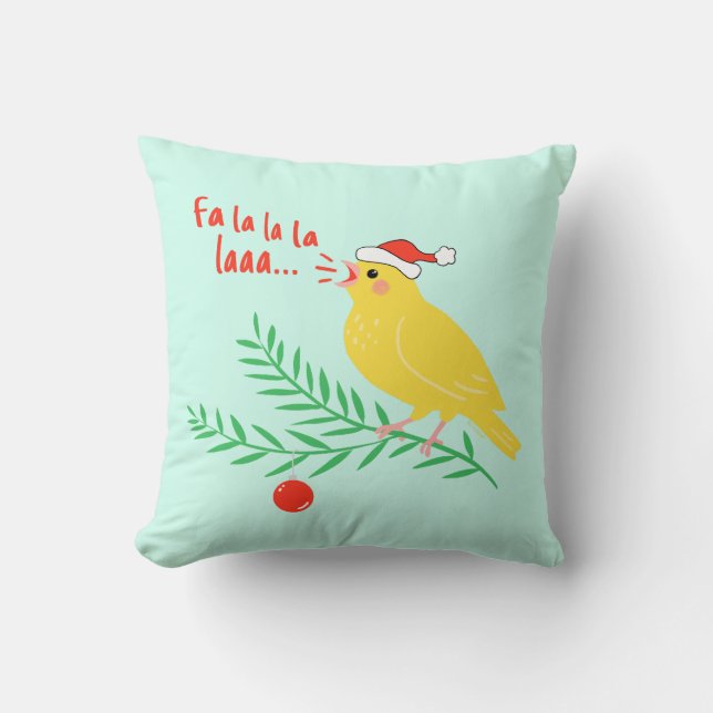 Cojín Decorativo Christmas Singing Canary (Anverso)