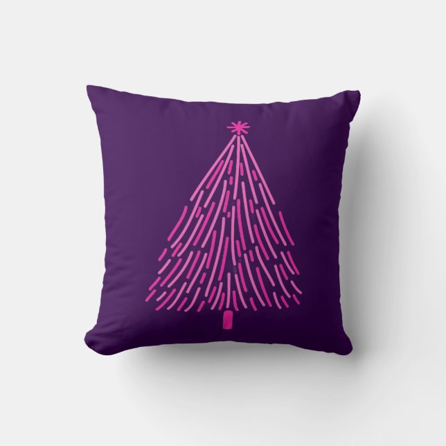 Cojín Decorativo Christmas tree pink (Anverso)