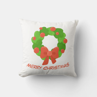 Cojín Decorativo Christmas Wreath Throw Pillow