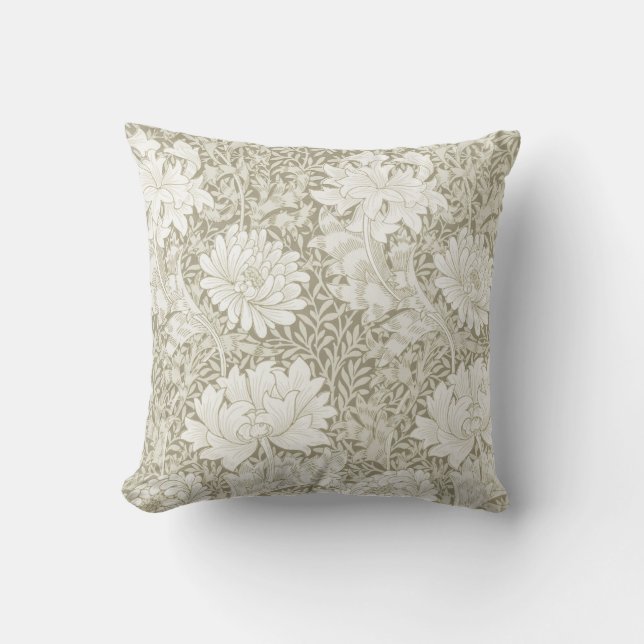 Cojín Decorativo Chrysanthemum Ivory, William Morris (Anverso)