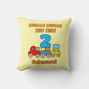 Cojín Decorativo Chugga Chugga Two Two Tren de Cumpleaños 2