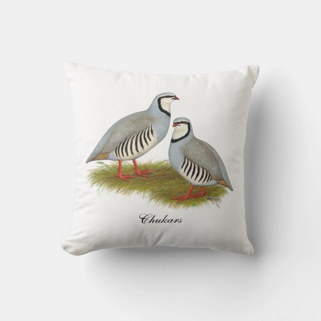 Cojín Decorativo Chukar Partridge Pair (Anverso)