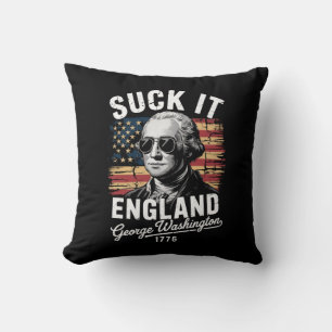 Cojín Decorativo Chúpate Eso Inglaterra 4 de Julio George Washingto