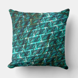 Cojín Decorativo ¿Cian manchado, pastoreado, rallado o ladrillo dif