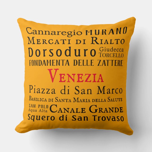 Cojín Decorativo ¡Ciao Venezia! (Anverso)