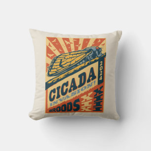 Cojín Decorativo Cicada Invasion 2024 Letra Press