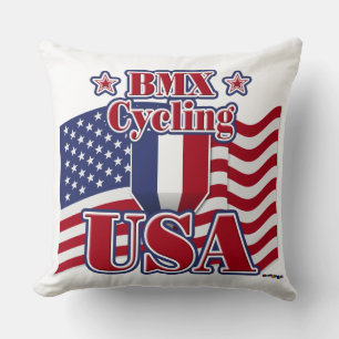 Cojín Decorativo Ciclismo BMX USA