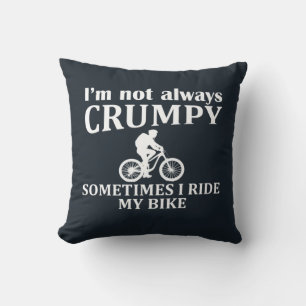 Cojín Decorativo Ciclismo de montaña MTB Humor Divertido Cita de ci