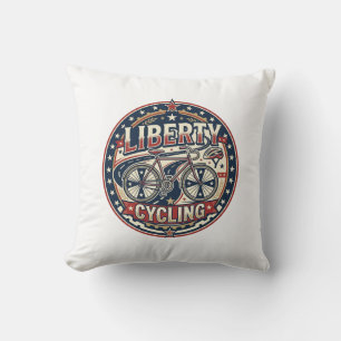 Cojín Decorativo Ciclismo Libertad Patriótico Ciclismo Patriótico V