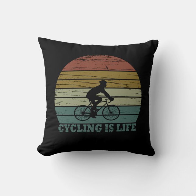 Cojín Decorativo Ciclismo motivacional (Anverso)