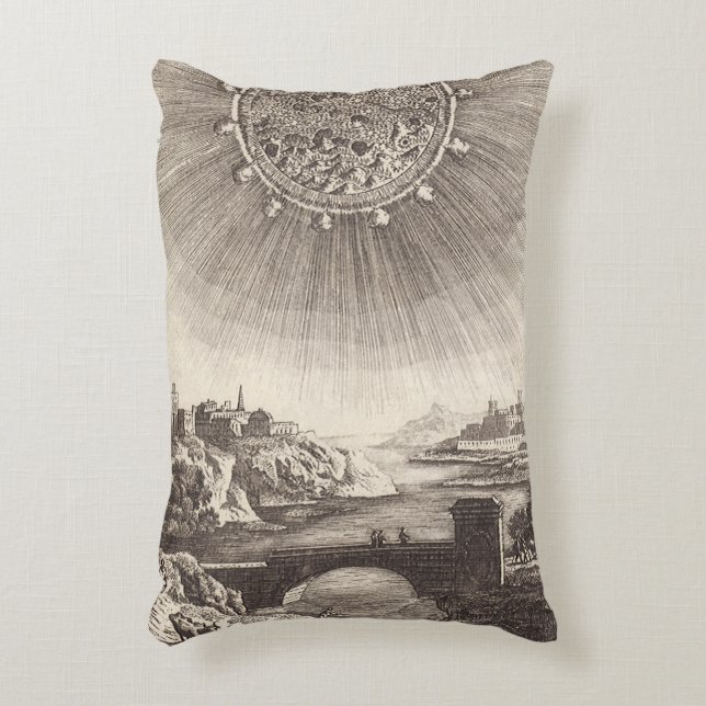 Cojín Decorativo Cielo astronómico antiguo con sol de Allain Mallet (Frente (Vertical))