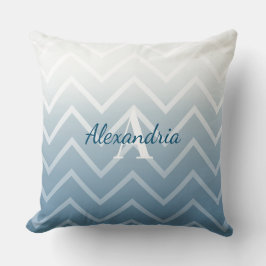 Cojín Decorativo Cielo Azul Chevron Blanco
