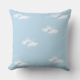 Cojín Decorativo Cielo azul claro con nubes esponjosas