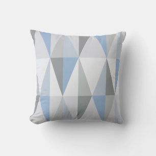 Cojín Decorativo Cielo azul de Triángulos modernos de MidCentury