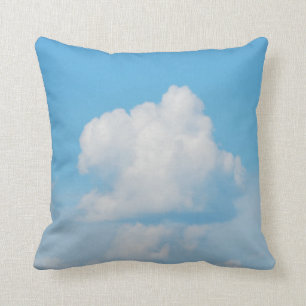 Cojín Decorativo cielo azul en la nube blanca