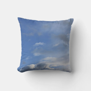 Cojín Decorativo cielo azul hermoso y nubes blancas