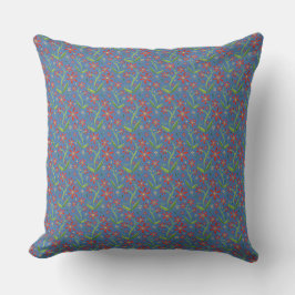 Cojín Decorativo Cielo Azul | Margaritas Acuarela Danza