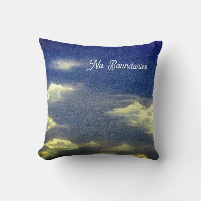 Cojín Decorativo Cielo azul sin límites (Anverso)