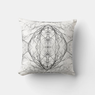 Cojín Decorativo Cielo blanco brillante y ramas de árboles